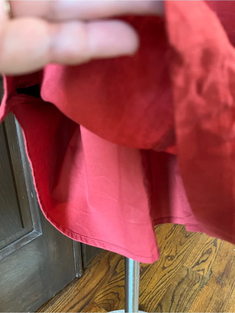 Banana Republic Embers Linen Blend Midi Skirt Pleated Pencil Rust Red Size 6